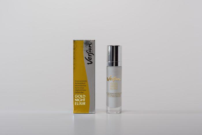 Powerful antioxidant anti-wrinkle well-beingGold Night Elixir cream gold night elixir Synchronight antioxidant Microbiome digital stress defender